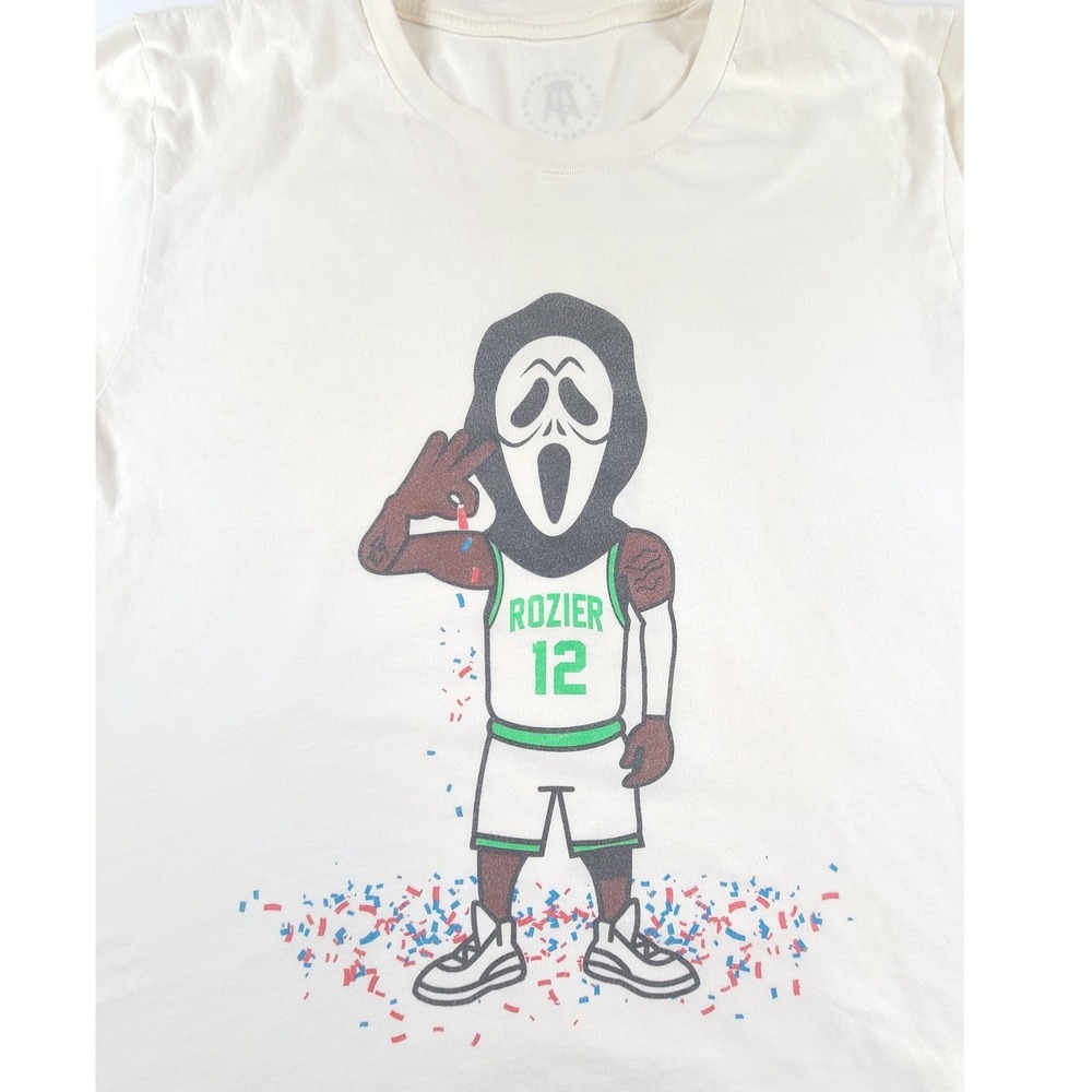 Barstool Sports Terry Rozier Scary Terry Ghost Face Mashup T-Shirt Mens M Cream